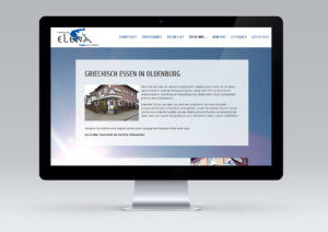 Restaurant ELENA Oldenburg Website Webdesign von snap new media - Anke Klusmeyer